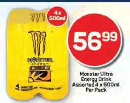 Pick n Pay Monster Ultra Energy Drink Assorted 4 x 500ml Per Pack offer