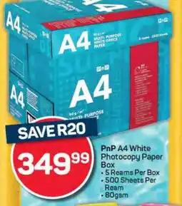 Pick n Pay PnP A4 White Photocopy Paper Box offer