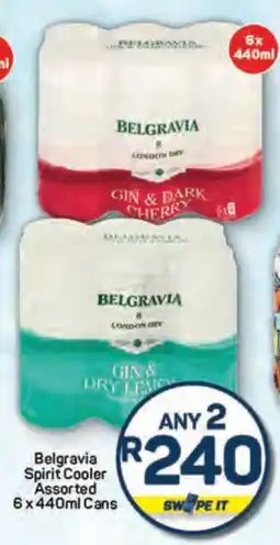 Pick n Pay Belgravia Spirit Cooler Assorted 6 x 440ml Cans offer