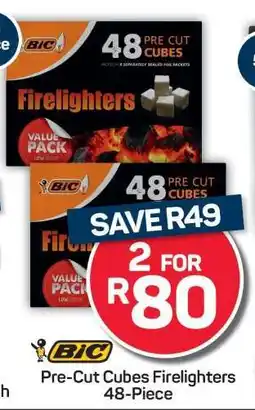 Pick n Pay BIC Pre-Cut Cubes Firelighters 48-Piece offer