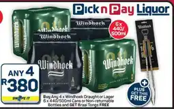 Pick n Pay Hypermarket Windhoek Draught or Lager offer
