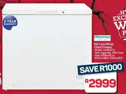 Pick n Pay Hypermarket Hisense 198 Litre White Chest Freezer offer