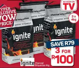 Pick n Pay Hypermarket Ignite Charcoal Briquettes 4kg offer