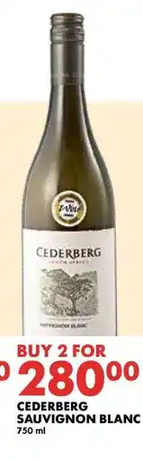 Woolworths CEDERBERG Sauvignon Blanc offer