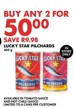 Woolworths LUCKY STAR PILCHARDS offer