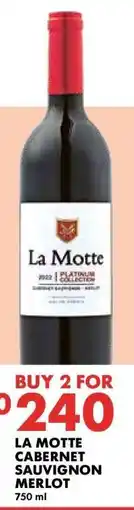 Woolworths La Motte Cabernet Sauvignon Merlot offer