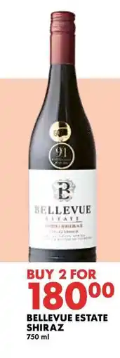 Woolworths BELLEVUE ESTATE SHIRAZ offer