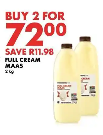 Woolworths Full Cream Maas offer