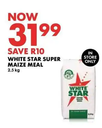 Woolworths WHITE STAR SUPER MAIZE MEAL offer