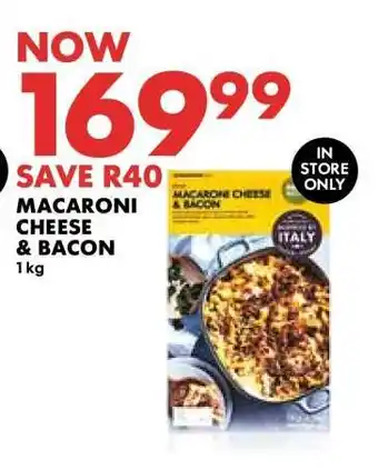 Woolworths Macaroni Cheese & Bacon offer