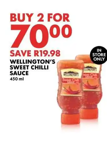 Woolworths Wellington's Sweet Chilli Sauce offer