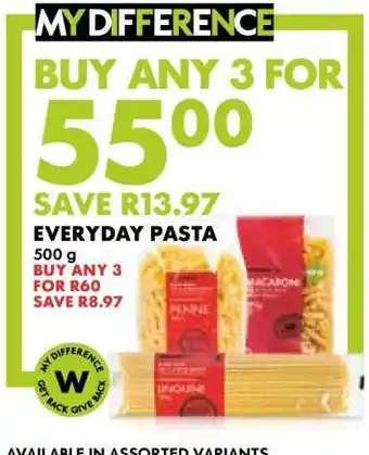 Woolworths Everyday Pasta offer