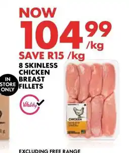 Woolworths 8 Skinless Chicken Breast Fillets offer