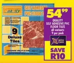 Shoprite Quality self adhesive pvc floor tiles offer