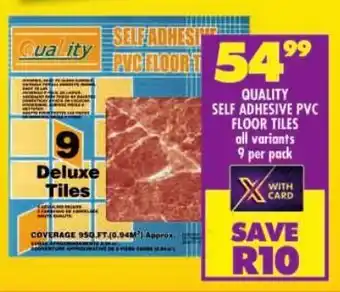 Shoprite Quality self adhesive pvc floor tiles offer