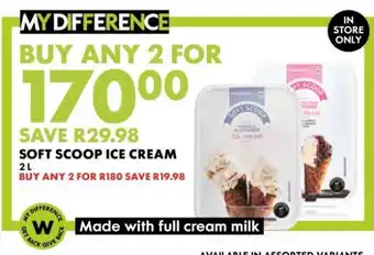 Woolworths Soft Scoop Ice Cream offer