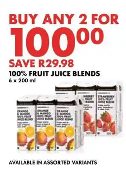Woolworths 100% Fruit Juice Blends offer
