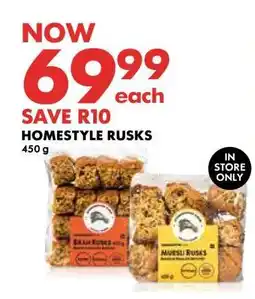 Woolworths HOMESTYLE RUSKS offer