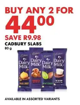 Woolworths Cadbury Slabs offer
