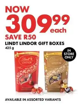 Woolworths Lindt Lindor Gift Boxes offer