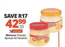 Checkers Melrose Cheese Spread All Variants offer