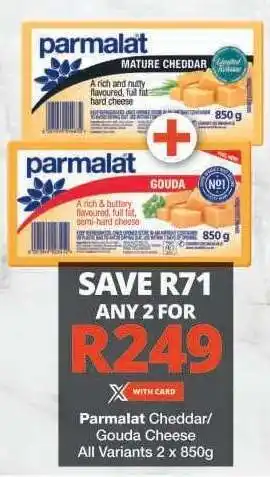 Checkers Parmalat Cheddar/Gouda Cheese offer