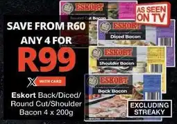 Checkers Eskort Back/Diced/Round Cut/Shoulder Bacon offer