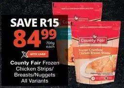 Checkers County Fair Frozen Chicken Strips/Breasts/Nuggets offer