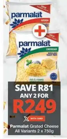 Checkers Parmalat Grated Cheese offer