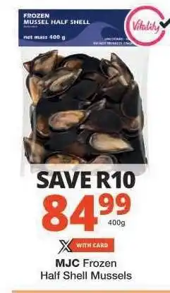 Checkers MJC Frozen Half Shell Mussels offer