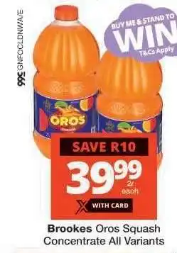Checkers BROOKES OROS SQUASH CONCENTRATE all variants offer
