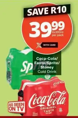 Checkers Coca-Cola/Fanta/Sprite/Stoney Cold Drink offer