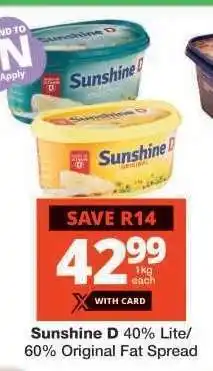 Checkers SUNSHINE D offer