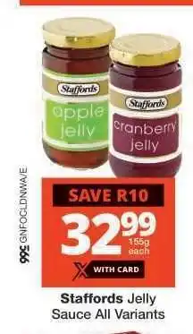 Checkers Staffords Jelly Sauce All Variants offer