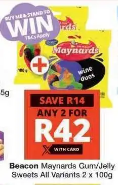 Checkers Beacon Maynards Gum/Jelly Sweets offer