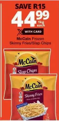Checkers McCain Frozen Skinny Fries/Slap Chips offer