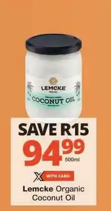 Checkers Lemcke Organic Coconut Oil offer