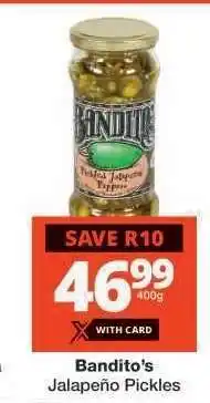 Checkers Bandito's Jalapeño Pickles offer