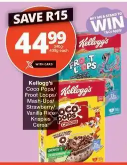 Checkers Kellogg's Cereal offer