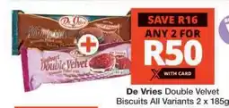 Checkers De Vries Double Velvet Biscuits offer