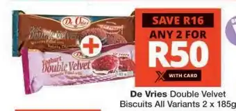 Checkers De Vries Double Velvet Biscuits offer