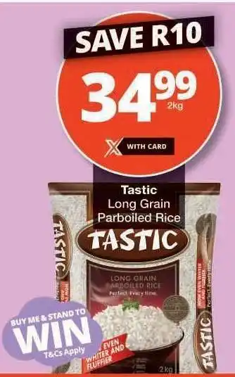 Checkers Tastic Long Grain Parboiled Rice offer