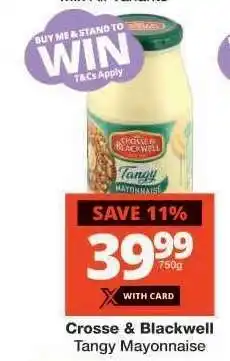 Checkers CROSSE & BLACKWELL TANGY MAYONNAISE offer