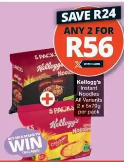 Checkers Kellogg's Instant Noodles offer