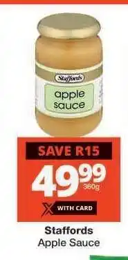 Checkers Staffords Apple Sauce offer