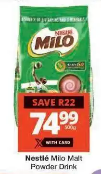 Checkers NESTLÉ Milo Malt Powder Drink offer