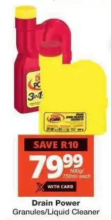 Checkers Drain Power Granules/Liquid Cleaner offer