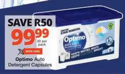 Checkers Optimo Auto Detergent Capsules offer
