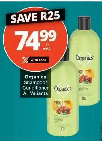 Checkers Organics Shampoo Conditioner offer