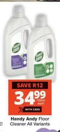 Checkers Handy Andy Floor Cleaner All Variants offer